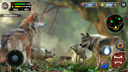 Wild Wolf Simulator Games - Image screenshot of android app