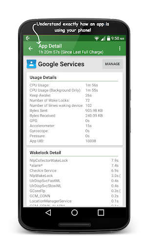 GSam Battery Monitor - عکس برنامه موبایلی اندروید