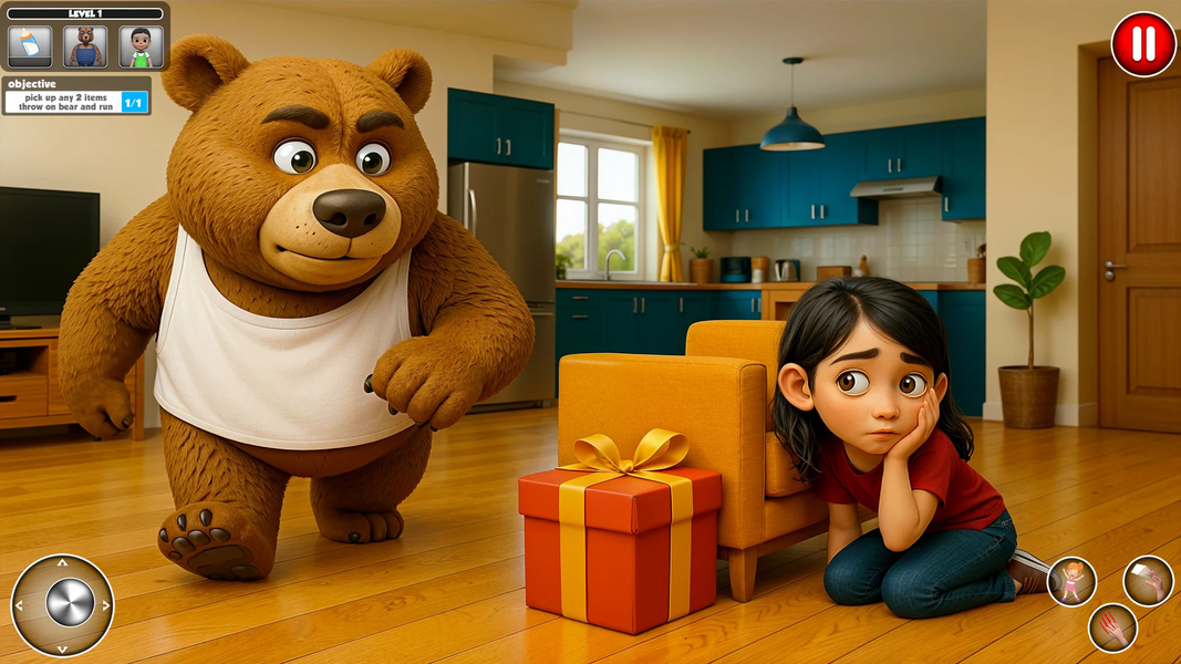 Funny Girl vs the bear Pranks - Gameplay image of android game