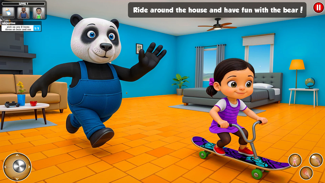 Funny Girl vs the bear Pranks - Gameplay image of android game