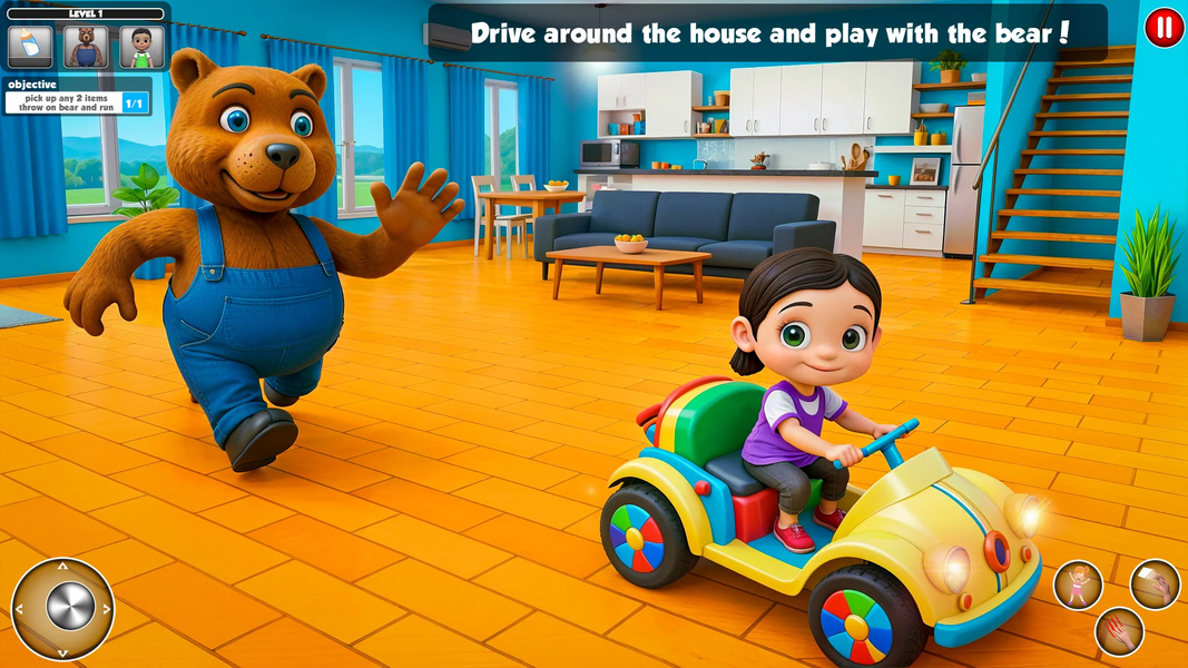 Funny Girl vs the bear Pranks - Gameplay image of android game