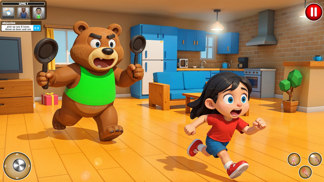 Funny Girl vs the bear Pranks - Gameplay image of android game