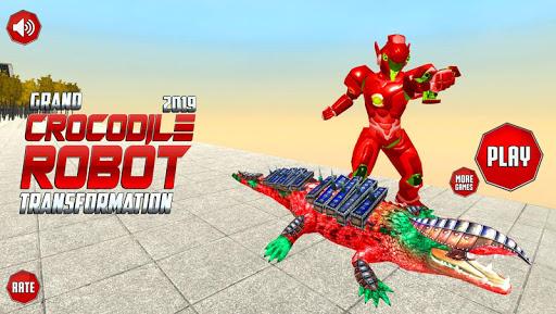 Real Robot Crocodile Transformation Fight - Image screenshot of android app