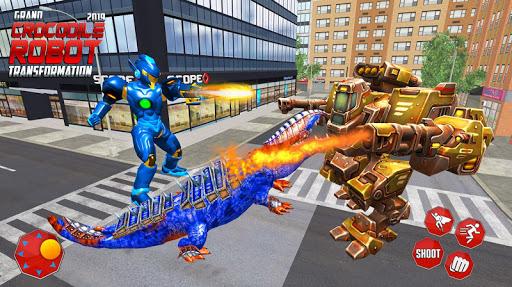 Real Robot Crocodile Transformation Fight - Image screenshot of android app