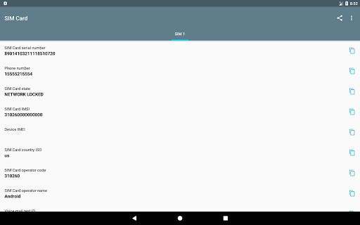SIM Card - Image screenshot of android app