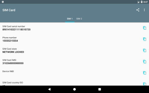 SIM Card - Image screenshot of android app