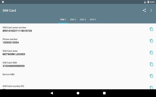 SIM Card - Image screenshot of android app