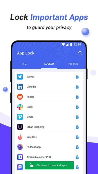 Applock - عکس برنامه موبایلی اندروید