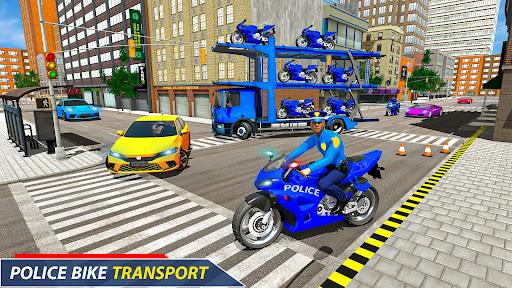 NY Police Bike Transport Truck - عکس بازی موبایلی اندروید
