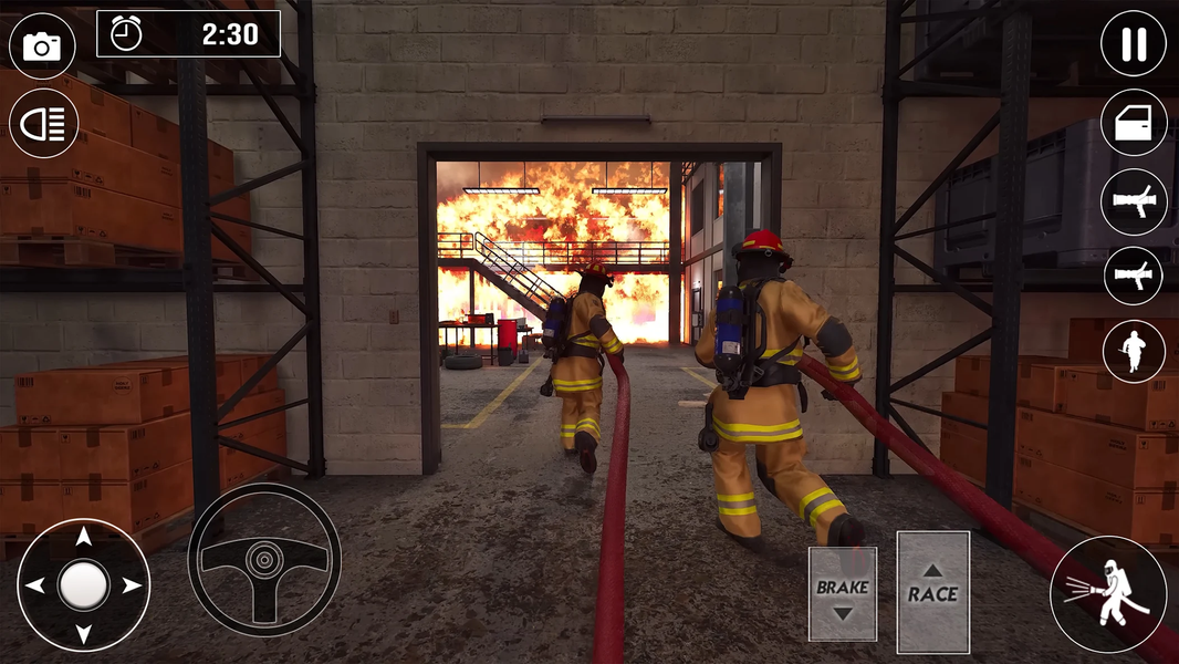 Fire Truck Rescue Firefighter - Gameplay image of android game