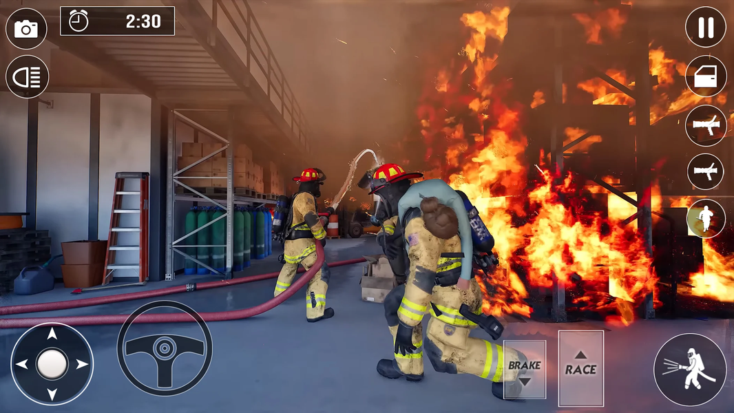 Fire Truck Rescue Firefighter - Gameplay image of android game