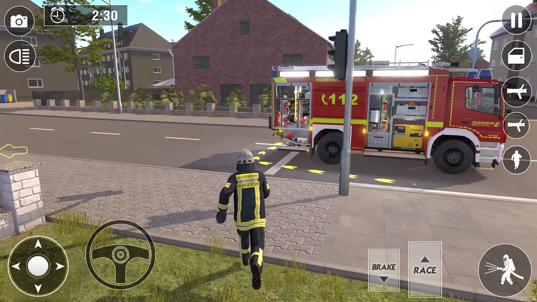 Fire Truck Rescue Firefighter - Gameplay image of android game