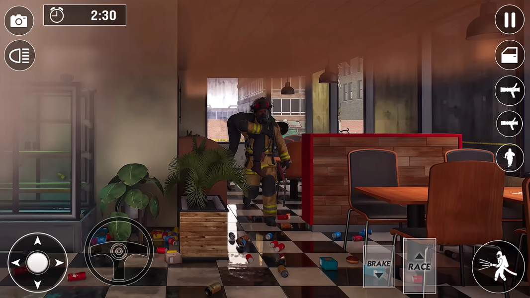 Fire Truck Rescue Firefighter - Gameplay image of android game