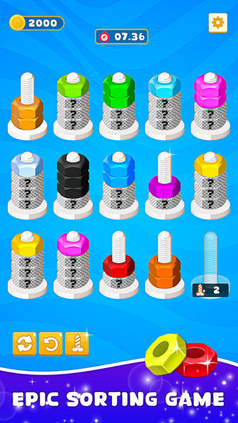 Nuts Color Sort : Bolts Puzzle - عکس بازی موبایلی اندروید