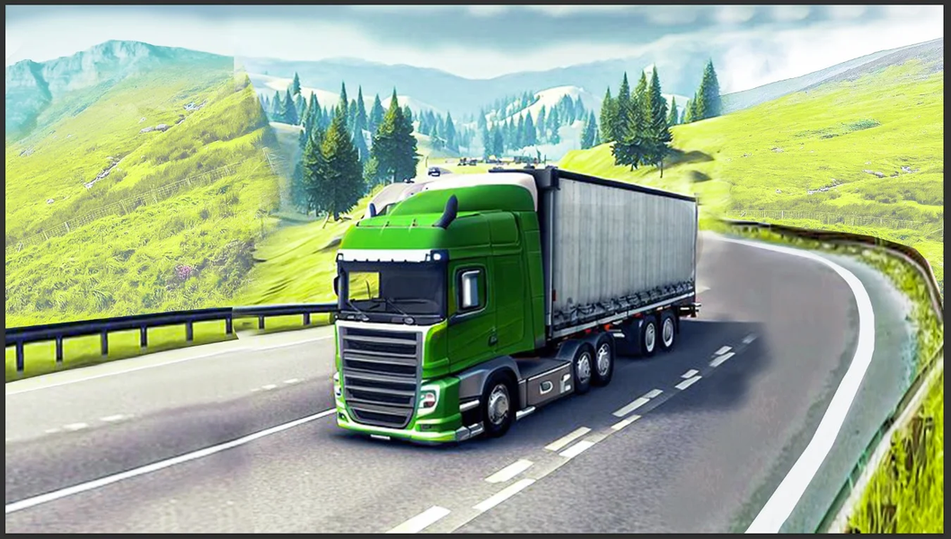 Offroad Euro Truck Cargo Game - Gameplay image of android game