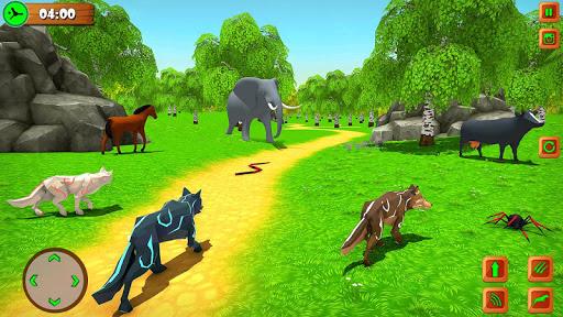 Wild Wolf Chasing Animal Sim۳D - عکس برنامه موبایلی اندروید
