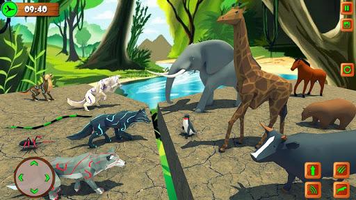 Wild Wolf Chasing Animal Sim3D - Image screenshot of android app