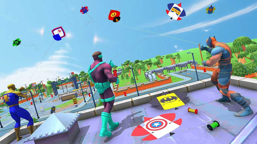 Superhero Kite Flying Games - عکس بازی موبایلی اندروید