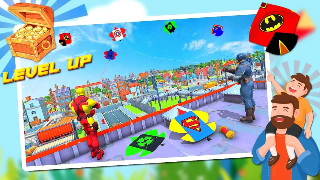 Superhero Kite Flying Games - عکس بازی موبایلی اندروید