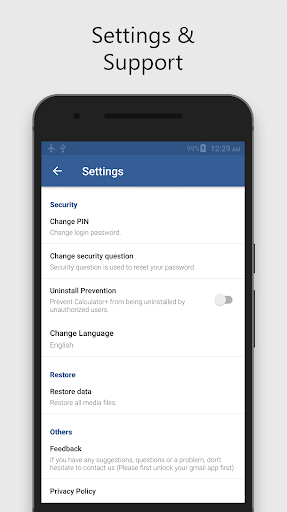 Calculator Vault - hide images - Image screenshot of android app