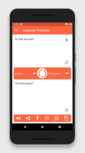 Language Translator - عکس برنامه موبایلی اندروید