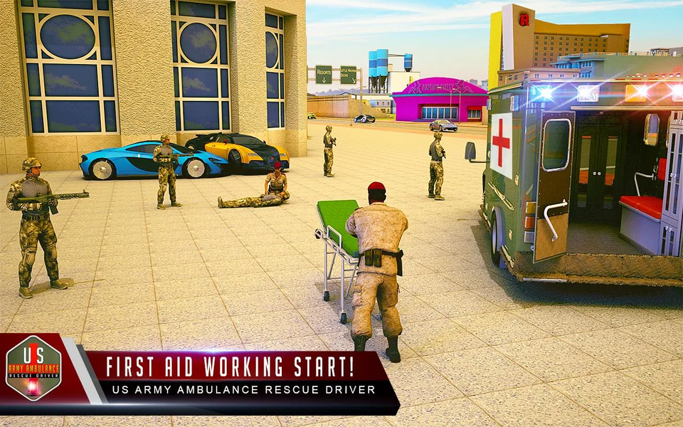 US Army Ambulance Rescue Drive - Image screenshot of android app