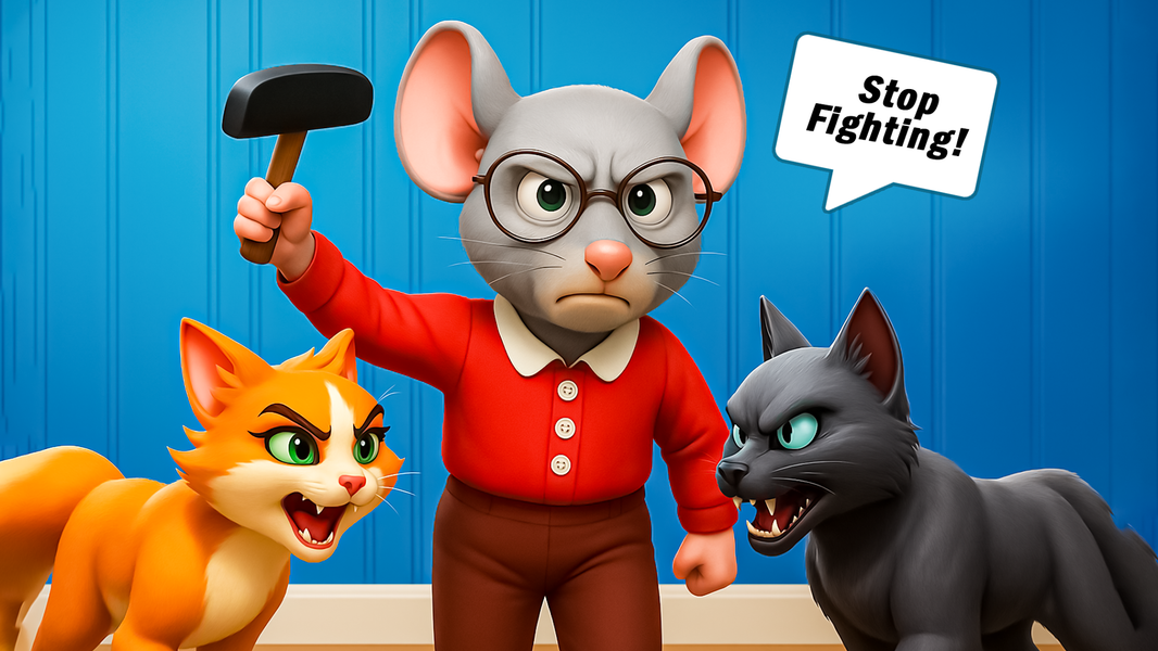 Angry Cat Vs Naughty Rat Prank - عکس بازی موبایلی اندروید