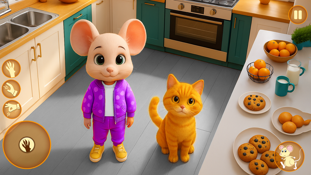 Angry Cat Vs Naughty Rat Prank - Gameplay image of android game