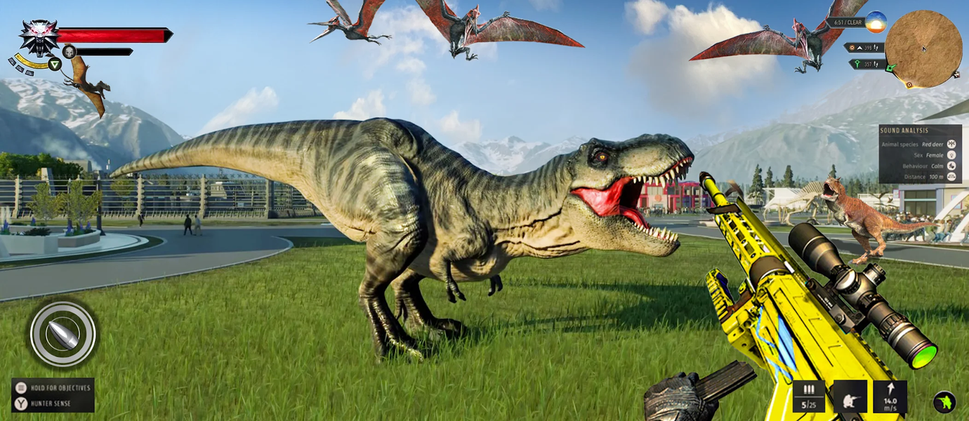 Dinosaur Hunter Classic Games - Gameplay image of android game