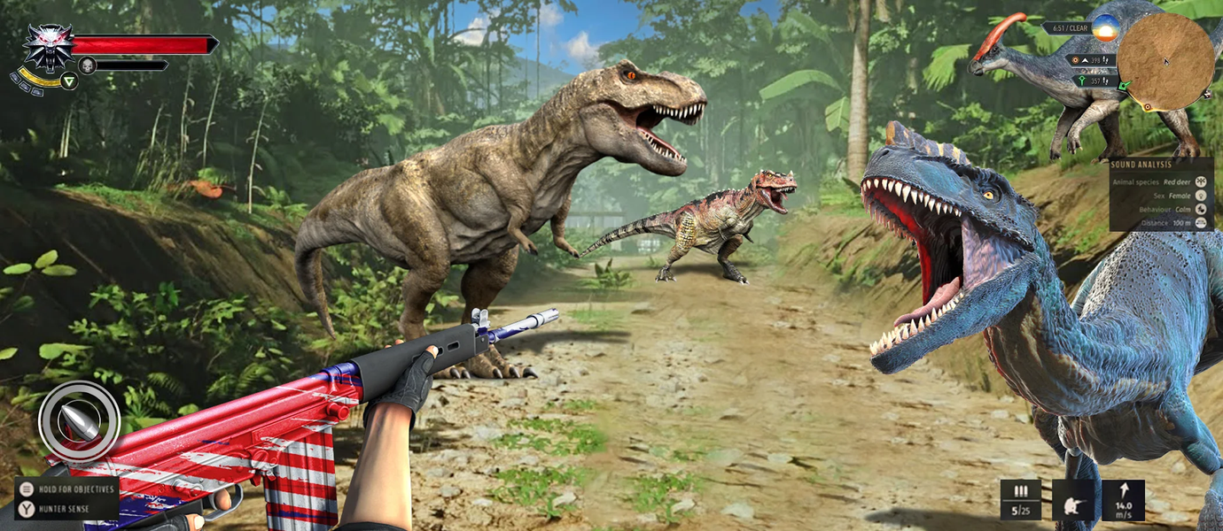 Dinosaur Hunter Classic Games - Gameplay image of android game