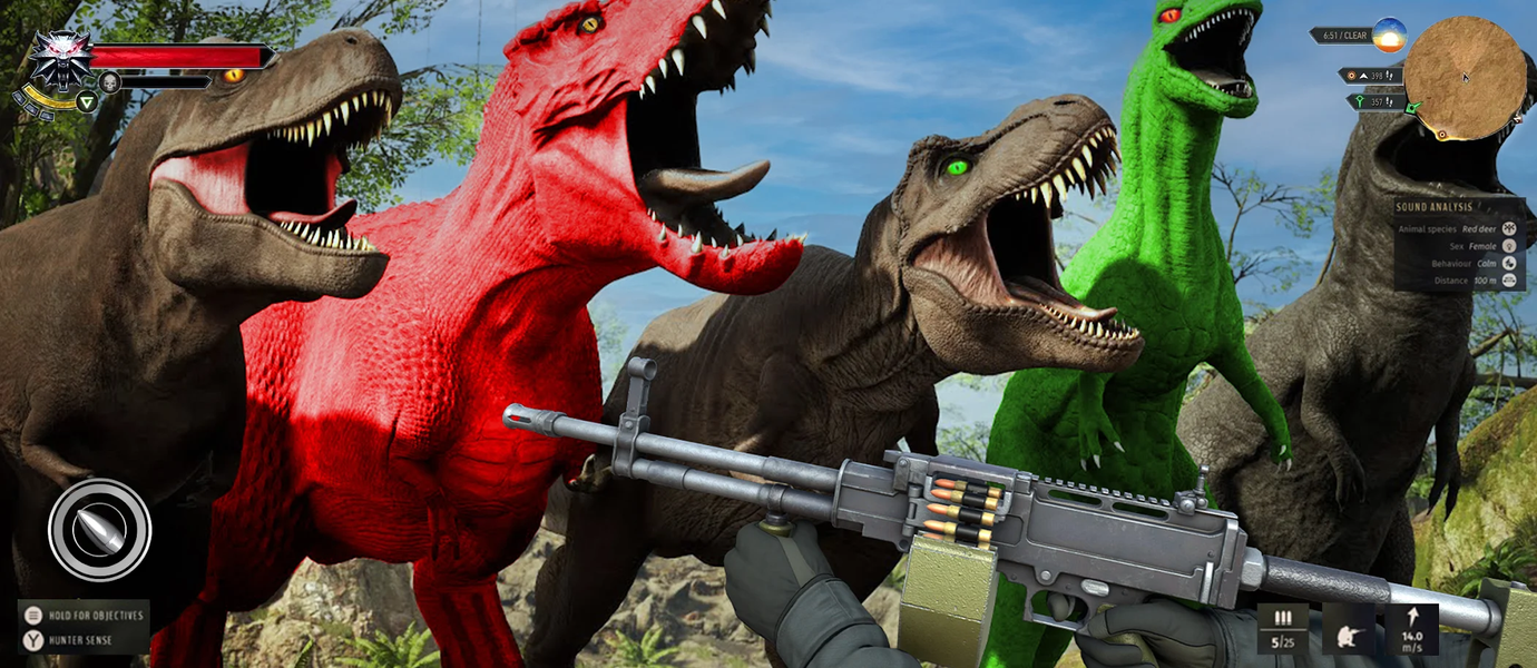 Dinosaur Hunter Classic Games - Gameplay image of android game