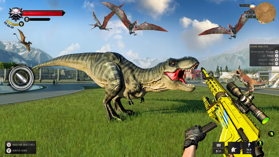 Dinosaur Hunter Classic Games - Gameplay image of android game