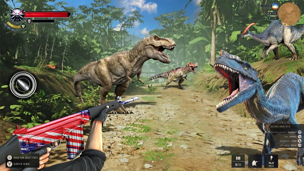 Dinosaur Hunter Classic Games - Gameplay image of android game