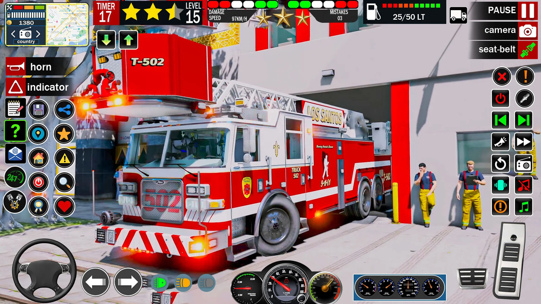 Fire Truck: Truck Driving Game - Gameplay image of android game