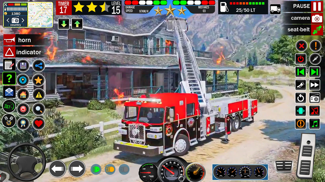 Fire Truck: Truck Driving Game - Gameplay image of android game
