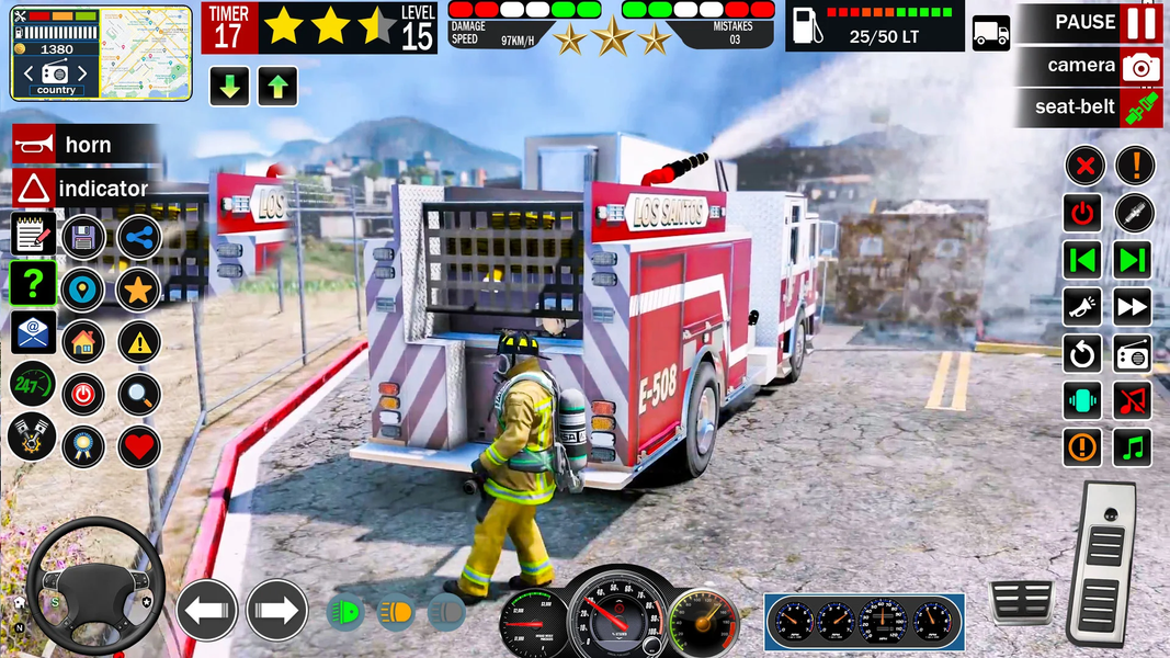 Fire Truck: Truck Driving Game - Gameplay image of android game