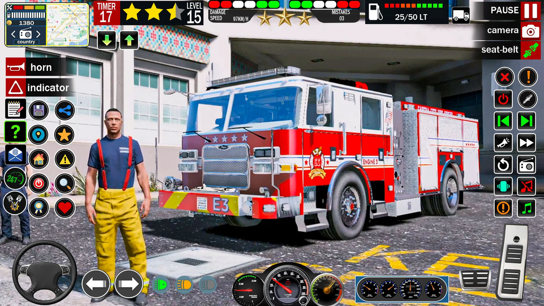 Fire Truck: Truck Driving Game - Gameplay image of android game