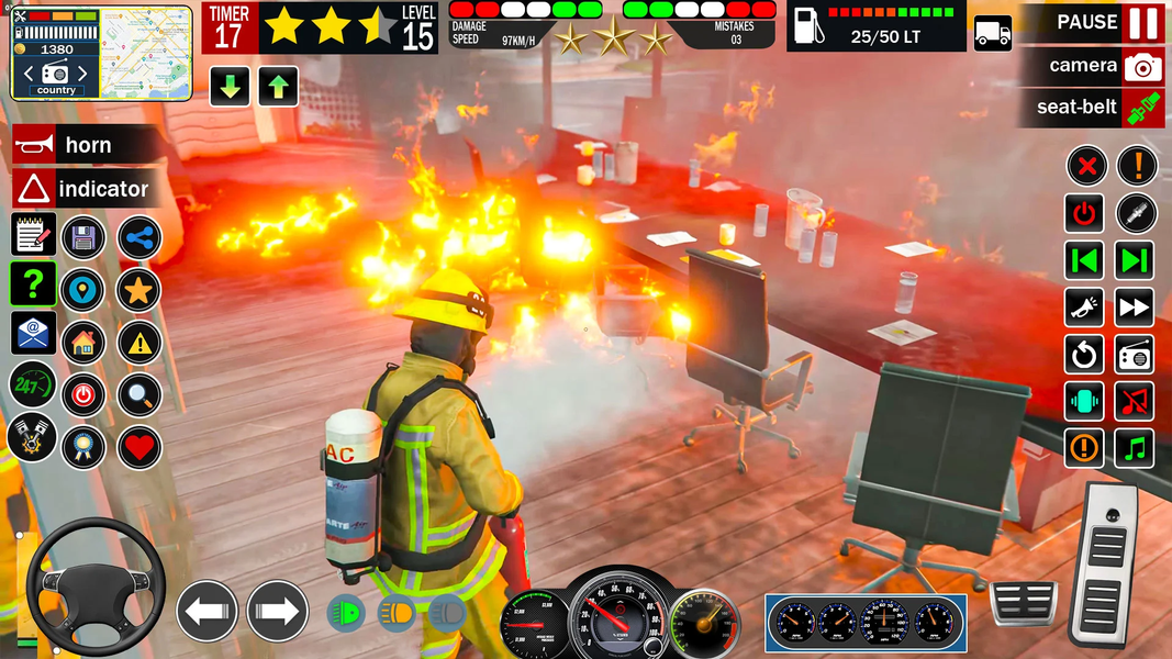 Fire Truck: Truck Driving Game - Gameplay image of android game
