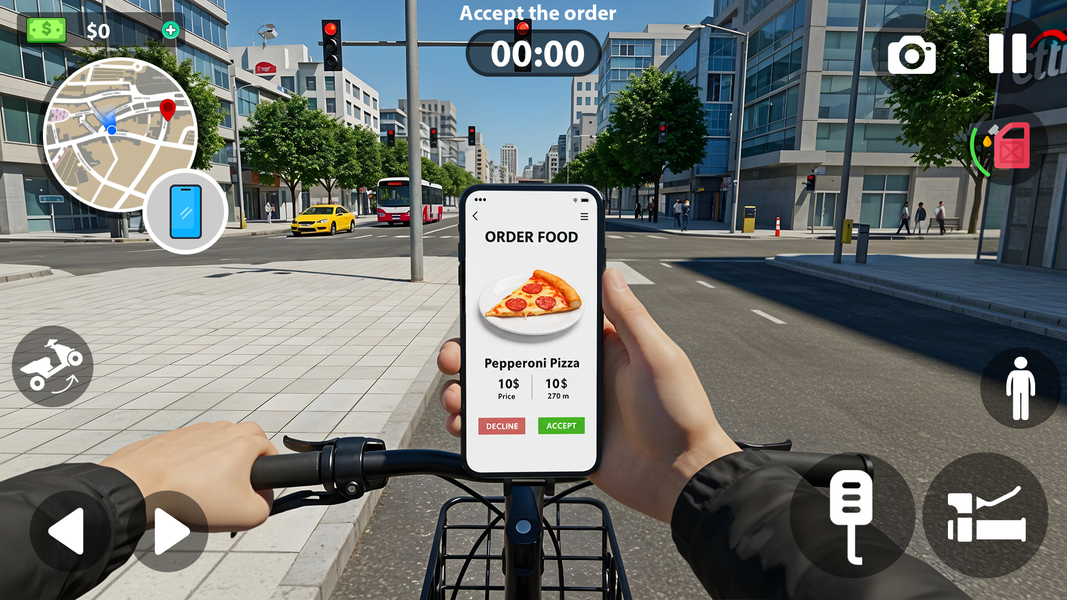 Delivery Rider Life Simulator - Gameplay image of android game