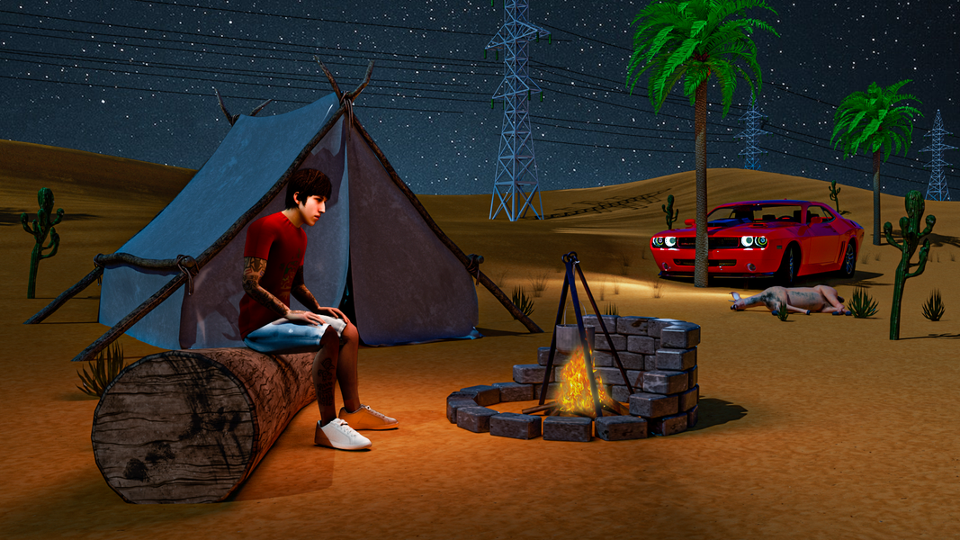 Long Road Trip Car Driving Sim - عکس بازی موبایلی اندروید