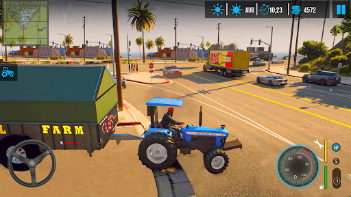 Indian Farming Tractor Games - Gameplay image of android game