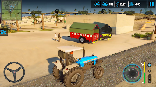 Indian Farming Tractor Games - Gameplay image of android game