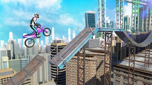 Bike Stunts 3D - Rooftop Chall - Gameplay image of android game