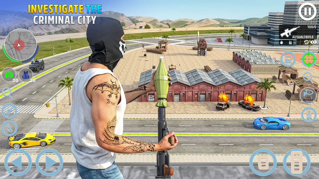 City Gangster Crime Car Games - عکس بازی موبایلی اندروید