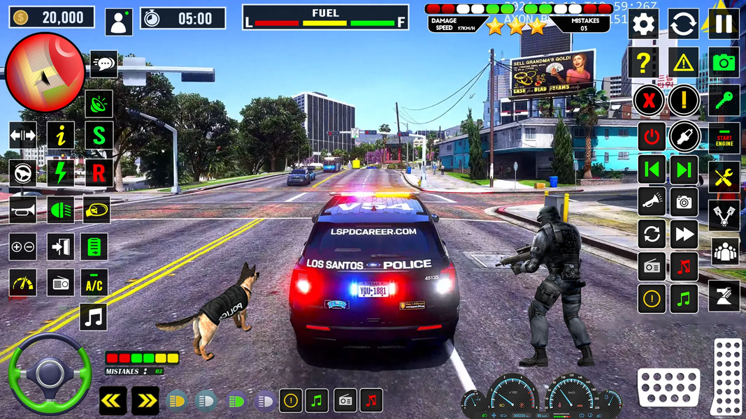 Cop Police Car Driving Game 3D - Gameplay image of android game
