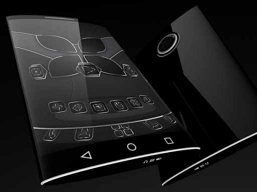 Soft Touch Black theme for Next Launcher - Image screenshot of android app