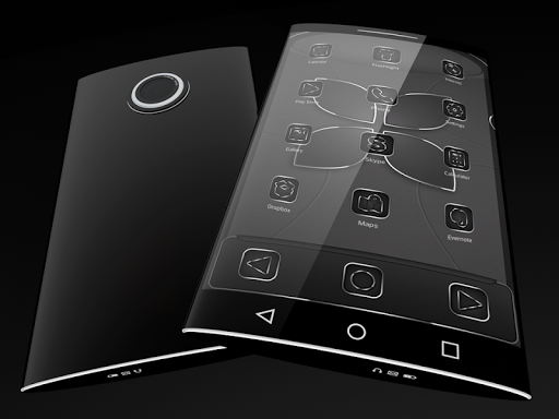 Soft Touch Black theme for Next Launcher - عکس برنامه موبایلی اندروید