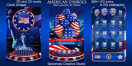 Free American Symbols 3D Next Launcher theme - عکس برنامه موبایلی اندروید