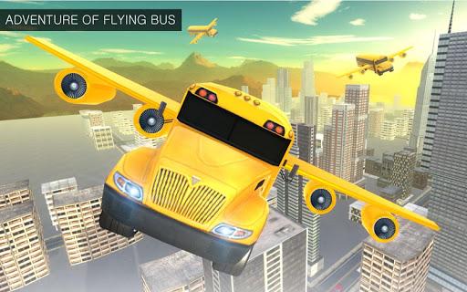 Flying School City Bus Sim 3D - Gameplay image of android game