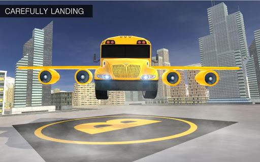 Flying School City Bus Sim 3D - Gameplay image of android game